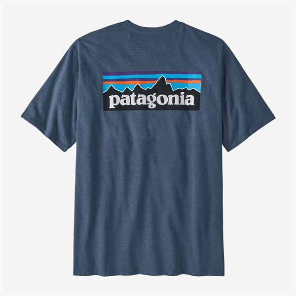 Patagonia Mens P-6 Logo Responsibili T-Shirt - Utility Blue